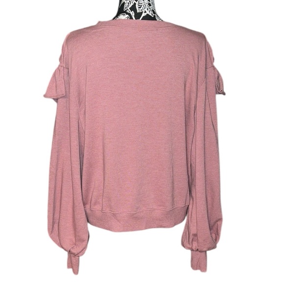 Vanilla Sky Ruffle Sweatshirt - Picture 3 of 5